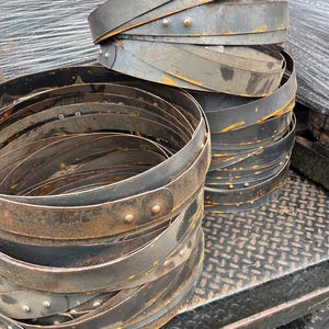 25 Gal Oak Barrel Metal Hoop/Ring 17", gifts for dad, craft supplies, bar decor, whiskey crafts, barrel crafts, lawn and garden