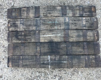 Authentic Bourbon Barrel Stave, Extra Wide Charred Oak, DIY Decor (35 inch)