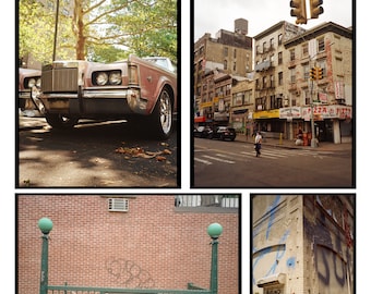 New York Streetside Collage Photograph | New York City '23 | Film Photography | Digital Prints | Instant Download