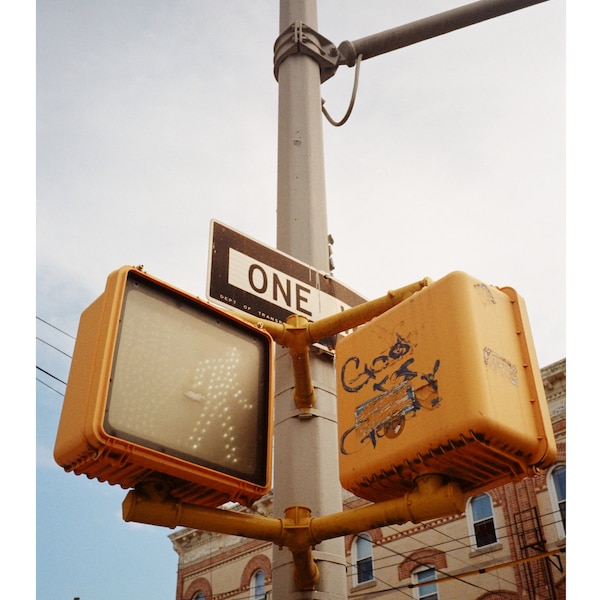 NYC Don't Walk Sign | Iconic New York Street Sign Film Photography| NYC Graffiti Art | Digital Prints | Instant Download