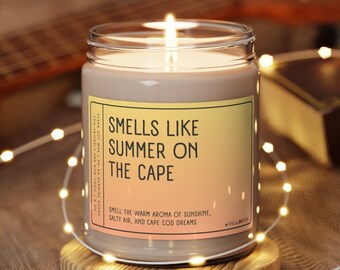 Smells Like Summer On The Cape Candle | Cape Cod Massachusetts Decoration | Cape Cod Gift | Cape Cod Candle | Cape Cod Vacation Souvenir