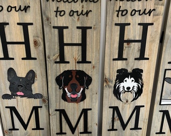 Personalized Dog Welcome Sign or Porch Leaner