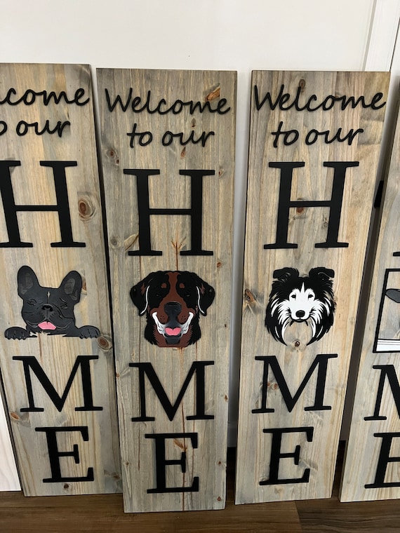 Personalized Dog Welcome Sign or Porch Leaner - Etsy