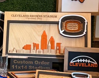Custom Sports Stadium Wood Art: Personalized Fan Gift