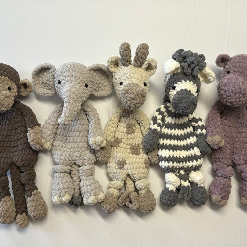 Crochet Baby Snuggler Lovey: Customizable Plush Animal Toy