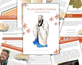 La vida y obra de Confucio: Un estudio unitario para los grados primarios