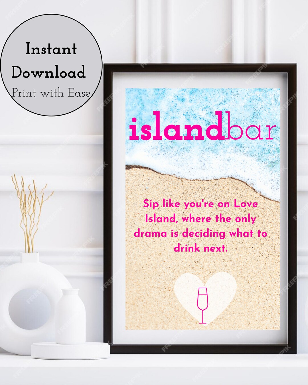 Love Island, Birthday Island Bar Sign, Tropical Birthday Bar Sign