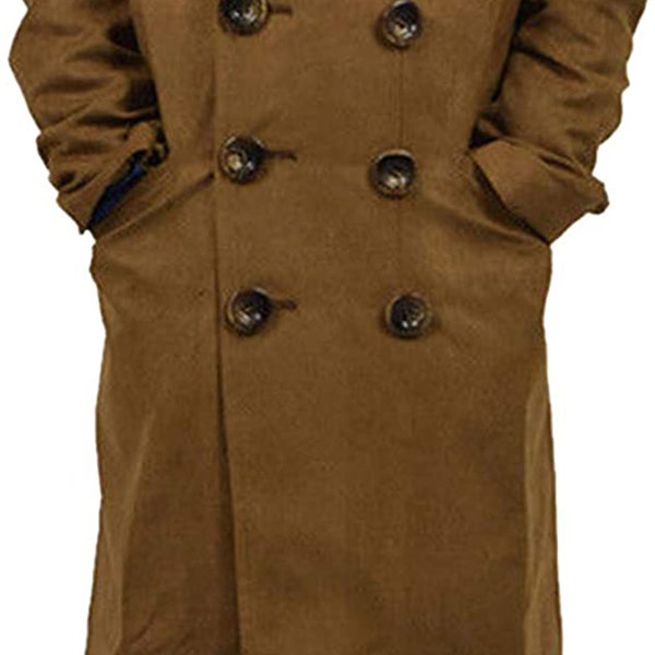 Déguisement Doctor Who dixième 10ième homme Déguisement David Tennant Cosplay manteau en coton pleine longueur