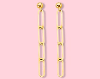 Pendientes de clip de oro real de 14k con pushback / Regalo de cumpleaños / Regalo de cumpleaños / Joyas de oro auténtico / Regalo de aniversario /
