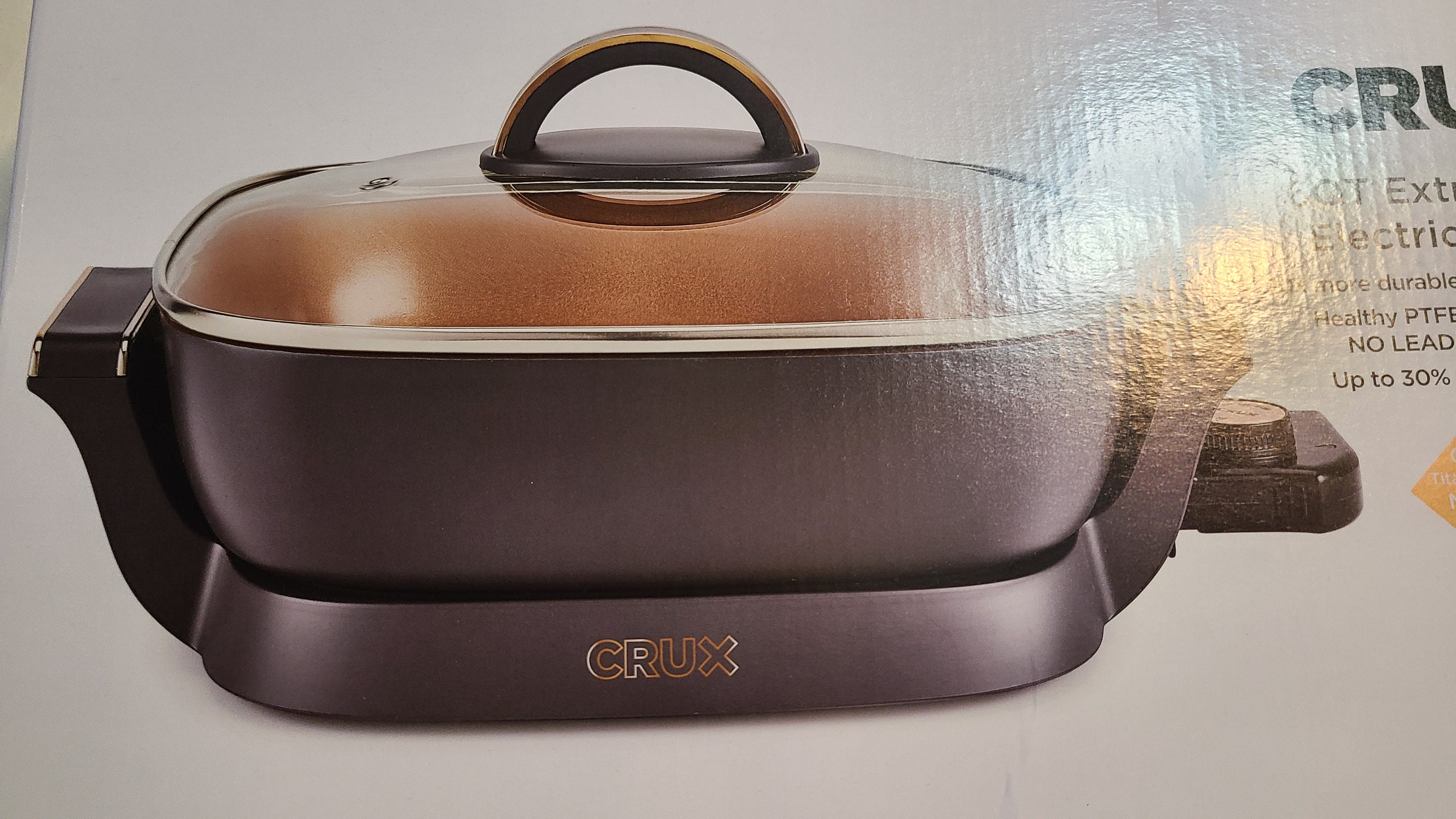 Crux Extra Deep Nonstick Scratch Resistant Electric Skillet Etsy