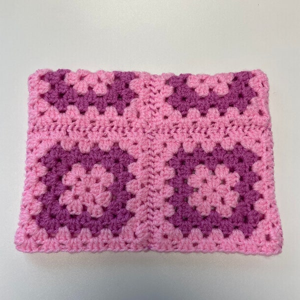 granny square cat ear beanie