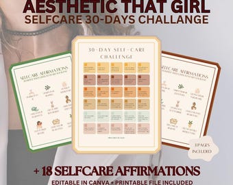 30 Day That Girl Challenge Printable, That Girl Planner, Glow Up Challenge, 30 Day Challenge, Wellness Tracker, Instant Download PDF