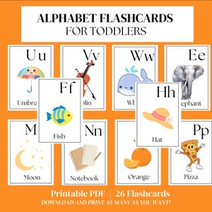 Printable Alphabet Cards | Montessori Cards, ABC Flash Cards, Educational Cards, A-Z Cards, Alphabet Flashcards, Alphabet , Educational ,DIY
