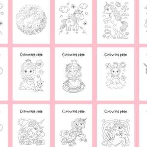 Activité Licorne, Bingo Licorne/Activités Licorne, Coloriages Licorne/Invitation anniversaire Licorne/Pages d'activités pour enfants, Pack d'activités image 6