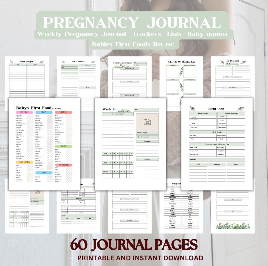 My Birth Plan, Printable Pregnancy Planner, Printable Pregnancy Journal ...