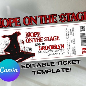 Personalisierte J-Hope Hope on the Stage Konzertkarte, BTS, J-Hope, J-Hope USA Tour, J-Hope Asien Tour, BTS Kpop, J-Hope Ticket, J-Hope Konzert