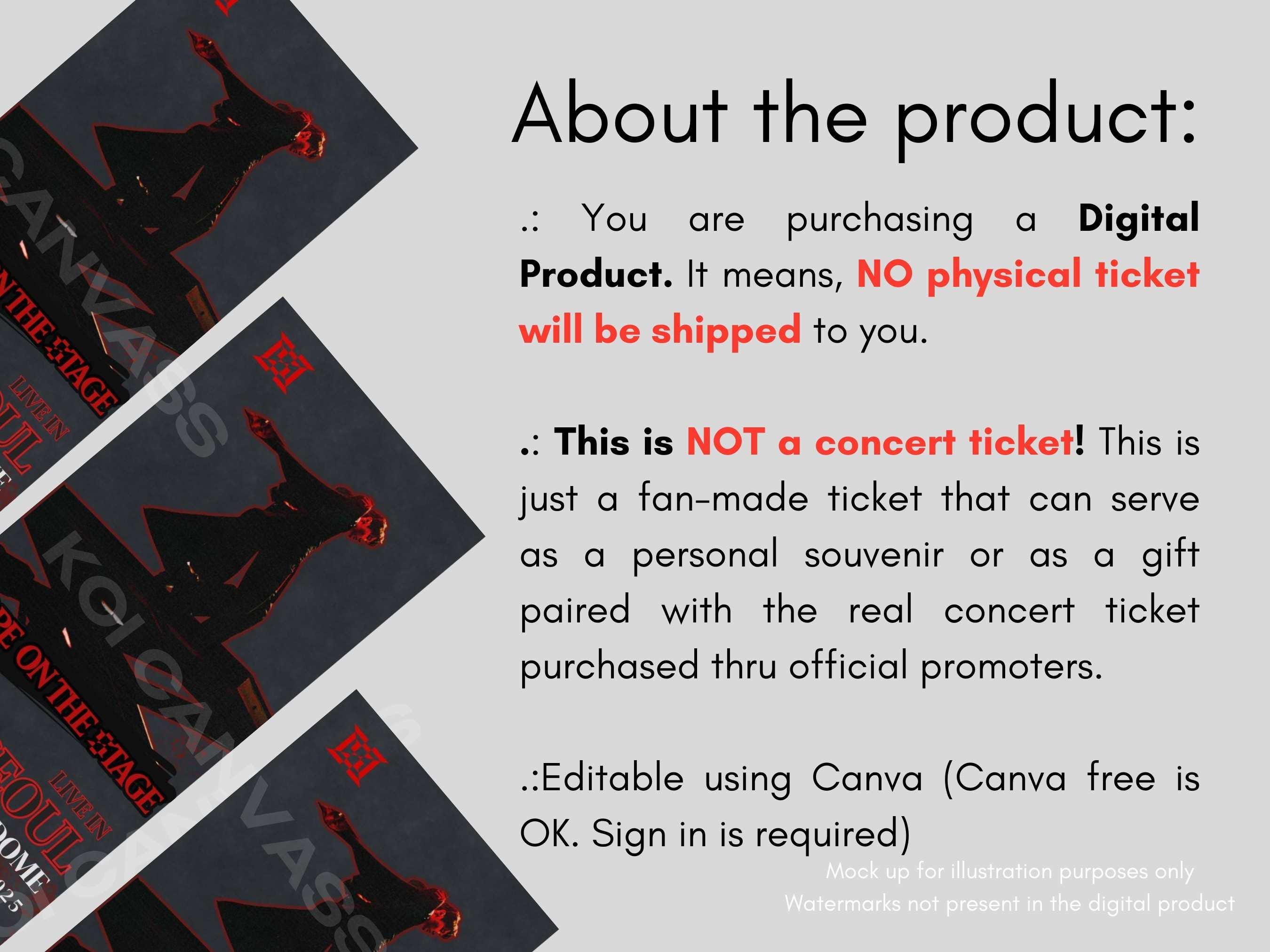 Personalized J-hope Hope on the Stage Concert Ticket, BTS, J