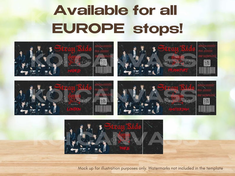 Billets de concert personnalisés Stray Kids DominATE Europe, DominATE
