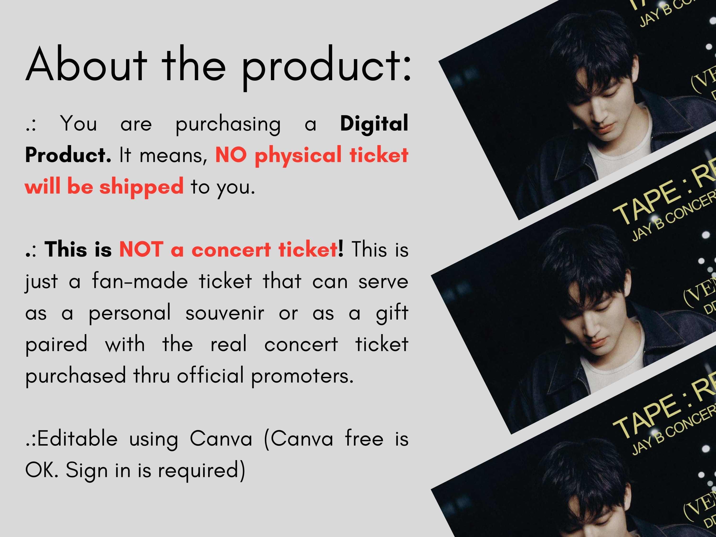 GOT7 Jay B Tape: Re Load Personalized Ticket, Got7 Jay B