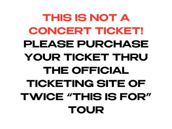 Twice This is for US Tour Concert Editable Ticket Template, Twice