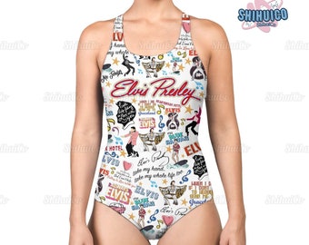 Traje de baño Elvis Presley, traje de baño Elvis, bikini de traje de baño Elvis 2024, traje de baño de luna de miel de Elvis, traje de baño Elvis mujeres, regalo para fan