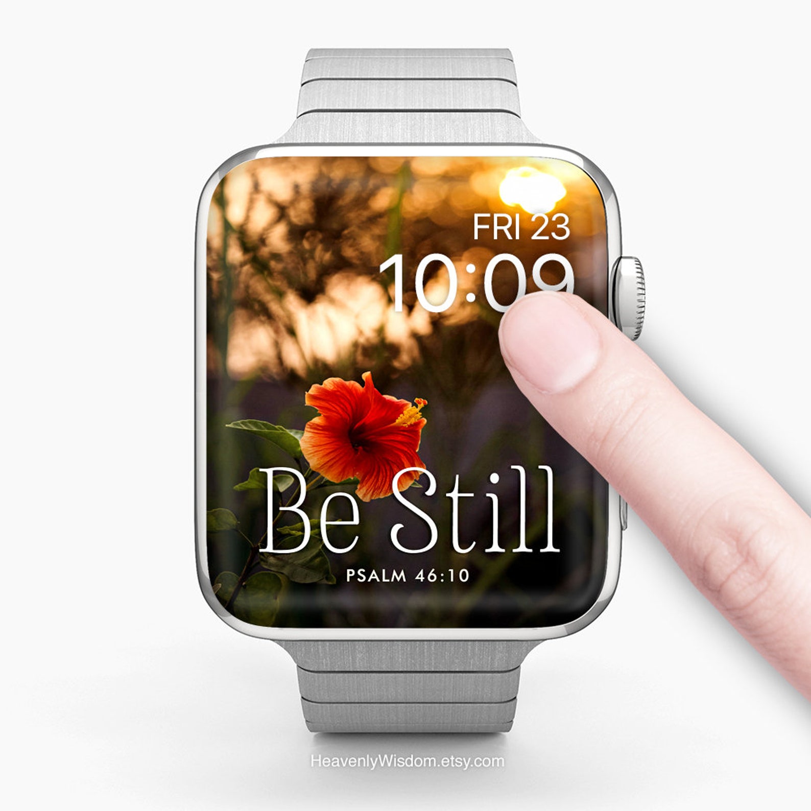 Psalm 46:10 Be Still Apple Watch Wallpaper Red Orange Apple Watch ...