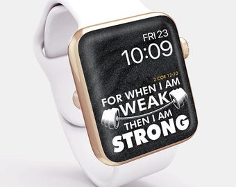 2 Cor 12:10 Apple Watch Wallpaper | Bible Verse Digital Download