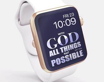 Inspirational Bible Verse Apple Watch Wallpaper (Digital Download)