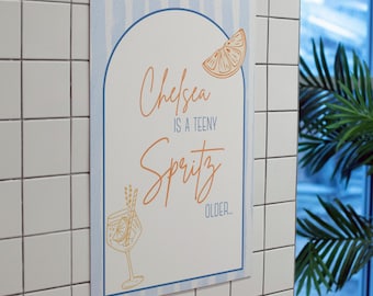 A Teeny Spritz Older Welcome Sign