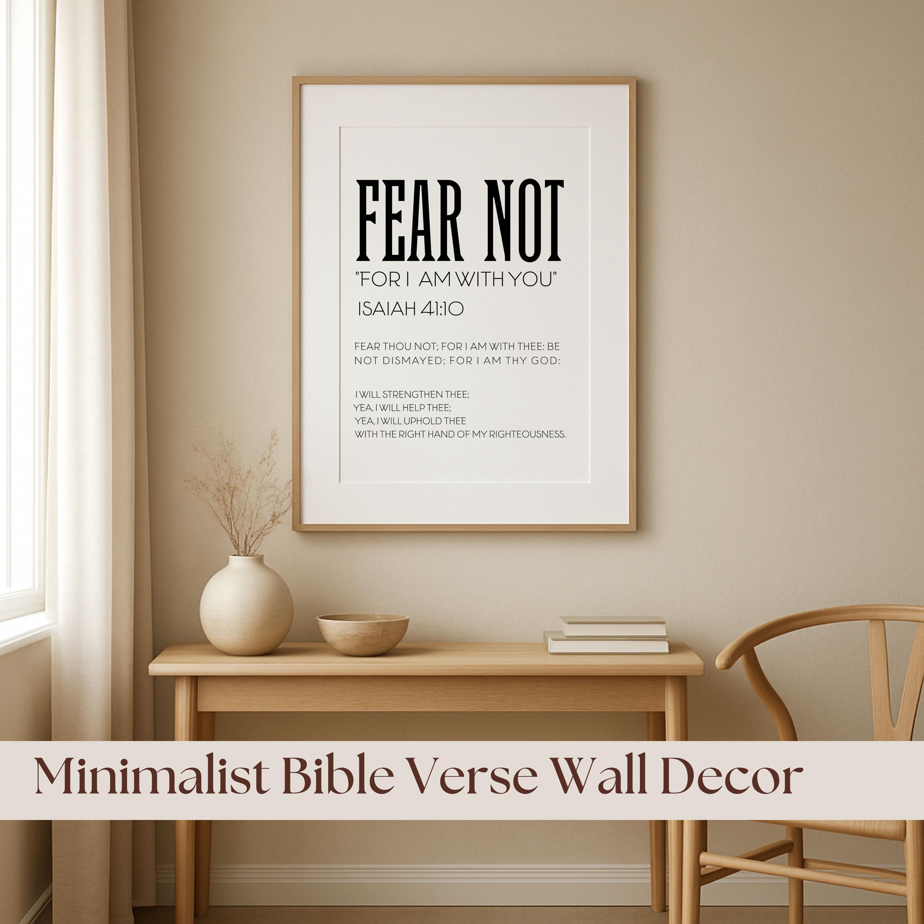 Isaiah 41:10 Fear Not Bible Verse Printable Christian Wall Art - Etsy