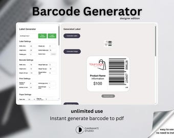 バーコードジェネレーター 大量 A4 印刷 カスタムデザイン