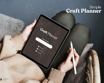 Simple Craft Planner PDF – Digital Project Organizer for Crafters | DIY Craft Ideas, Inventory, Pricing & Progress Tracker