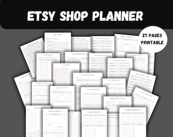 Printable Etsy Shop Planner: Business & Financial Tracker (Digital Download)
