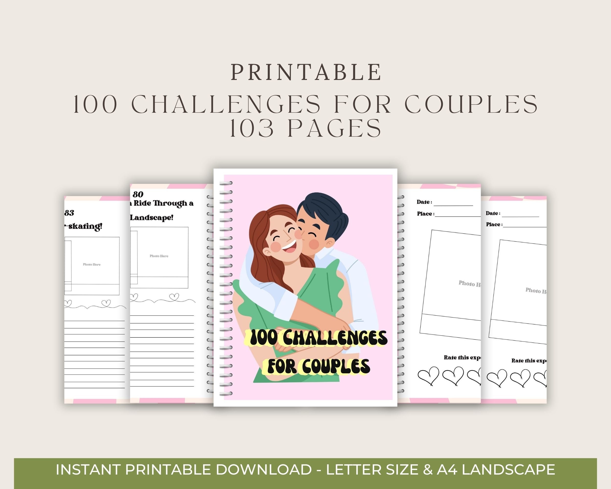 Couple Challenges,100 Challenges for Couple,fun With Your Partner, Date ...
