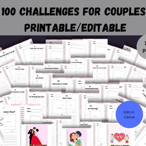 Couple challenges,100 challenges for couple,Fun with your partner, Date ideas,Relationship goals,Fun activities for couples,PDF,Printable