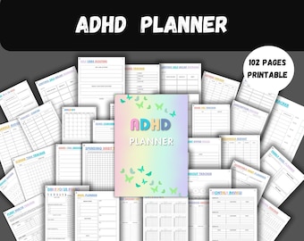 ADHD Planner for Adults: Printable Life Organizer (Digital Download)