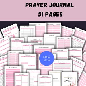 Prayer Journal, Daily Prayer Planner,Bible Study Guide ,Digital Bible Study Journal ,Reflection Notes PDF,Gratitude Journal,pdf