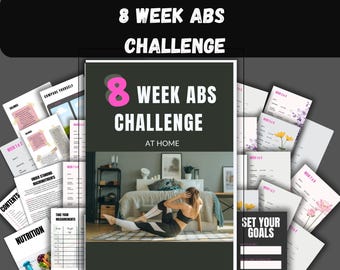 ABS challenge at home, fitness program, workout plan,done for you,coaching template