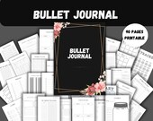 Bullet journal, bullet journal kit,Bullet journal page,bullet journal idea,printable bullet journal undated,habit tracker,mood tracker
