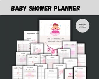 Baby Shower Planner: Checklist, Budget, Guest List (Digital Download)