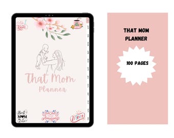That mom digital planner,mom planner,busy mom planner,ipad planner,goodnotes planner,digital life planner,gift for mum