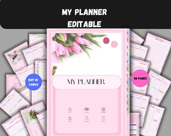 Digital planner,daily,weekly,monthly planner,ipad planner,digital journal,goodnotes planner,digital life planner