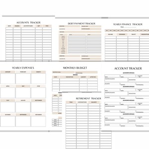 Financial Planner Printable,budget Planner,budget Tracker,financial ...