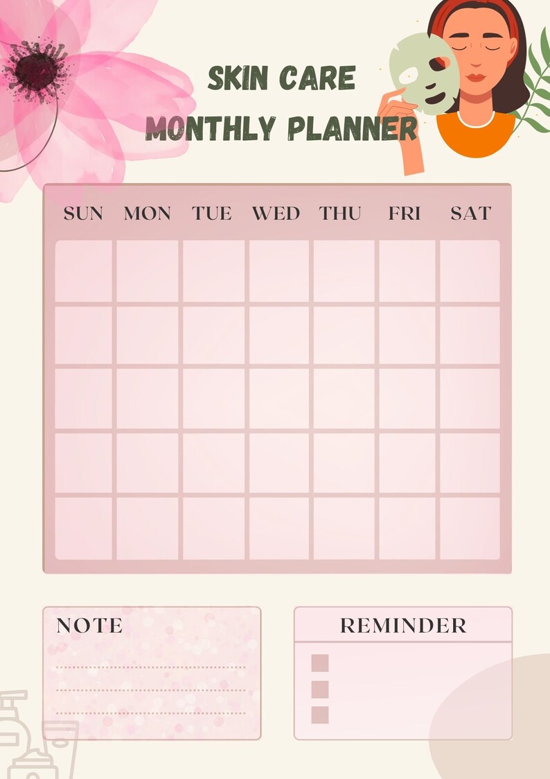 Printable Skincare Routine, Skincare Templates, Makeup Planner, Planner Printable,beauty Planner ...