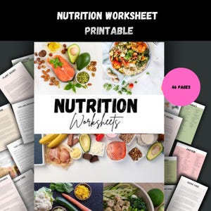 Nutrition worksheet printable,Nutrition guide,Wellness tools,Healthy living,Nutrition tips,Nutrition education,Healthy eating,printable,pdf