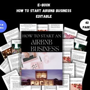 AIRBNB,How to start Airbnb business,digital E-book,template, Guide,editable ebook