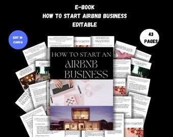 AIRBNB, comment créer une entreprise Airbnb, livre électronique numérique, modèle, guide, livre électronique modifiable