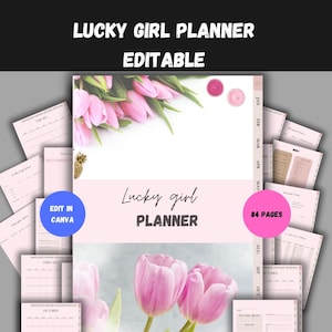 Lucky girl planner|That girl planner,Digital planner|goal planner,Fitness planner,Goodnotes planner,Self care planner