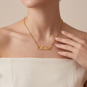 Personalized Name Necklace, Custom Name Necklace, Gold Nameplate Necklace, Script Name Necklace,  Gift for Her, Birthday Gift, Birthday Gift