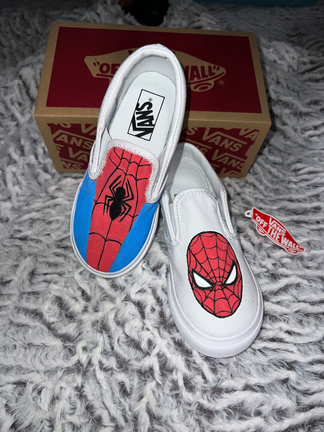 Custom Spiderman Vans Etsy